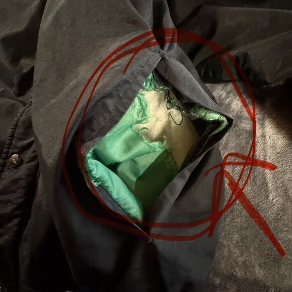 Vintage 1980’s Sz L Starter NFL New York Jets Puffer Jacket Full Zip Black Green - Picture 13 of 16